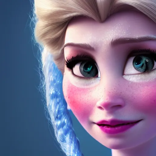 Image similar to elsa from frozen as real woman, hyper detailed, digital art, trending in artstation, cinematic lighting, studio quality, smooth render, unreal engine 5 rendered, octane rendered