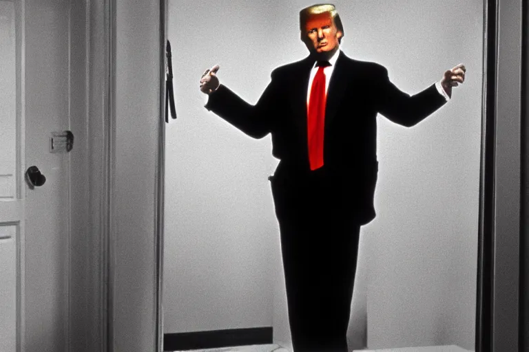 Image similar to donald trump in american psycho