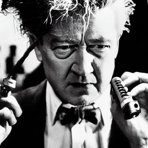 Prompt: david lynch as eraserhead cinematic hdr realistic 3 5 mm