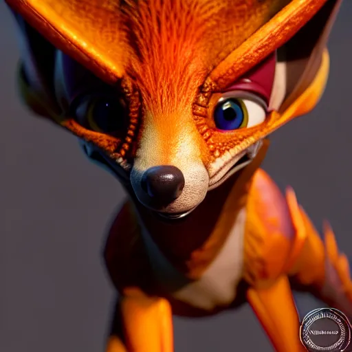 Image similar to weta disney pixar movie still macro close photo of smiling anthropomorphic vulpes vulpes fulva wearing a suit : : by weta, greg rutkowski, wlop, ilya kuvshinov, rossdraws, artgerm, octane render, iridescent, bright morning, anime, liosh, mucha : :