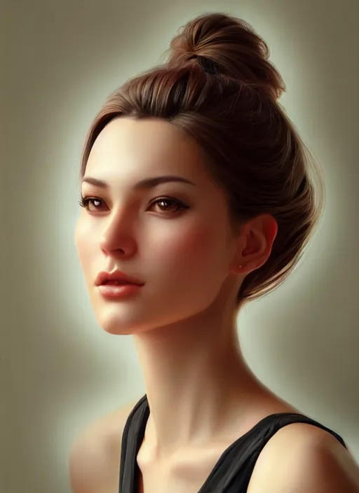 Image similar to photo of a gorgeous young woman in the style of stefan kostic, realistic, sharp focus, 8k high definition, insanely detailed, intricate, elegant, art by stanley lau and artgerm