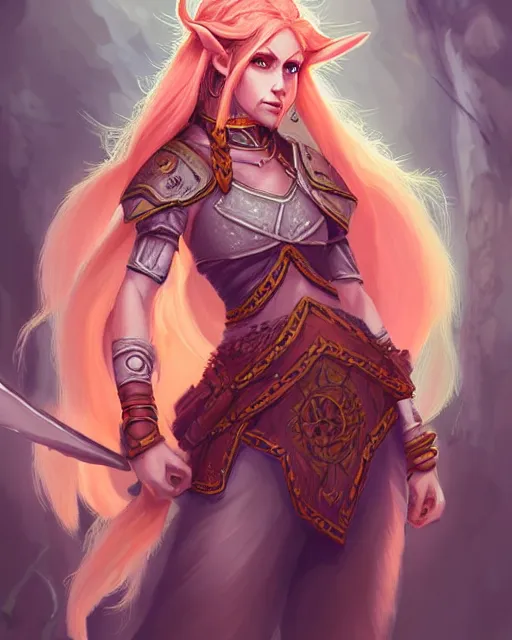 soft pretty female firbolg dungeons and dragons long | Stable Diffusion ...