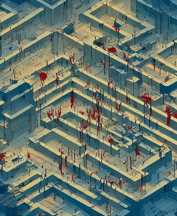 Image similar to an simplicity, minimalist building made of bloody viscera and organs, crowds of people, by dan mumford, yusuke murata, makoto shinkai, ross tran, cosmic, heavenly, god rays, cinematic, unreal engine, cel shaded, featured on artstation, pixiv