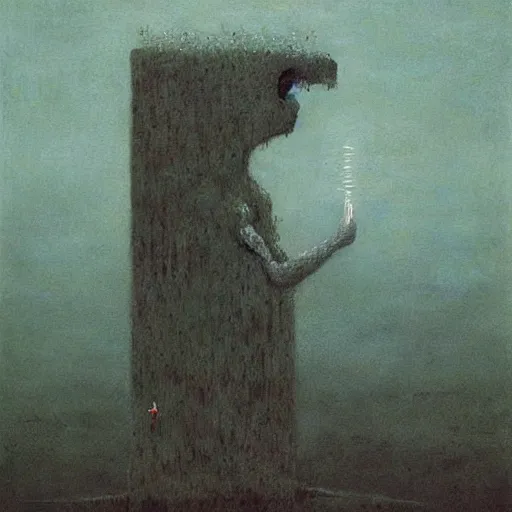 Prompt: haha by beksinski