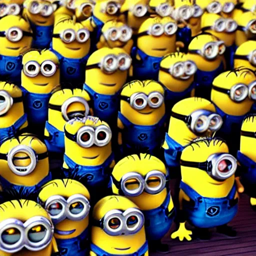 Minions clapping their hands in applause. | Stable Diffusion