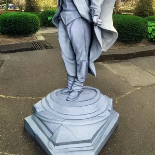 Image similar to statue of xqc