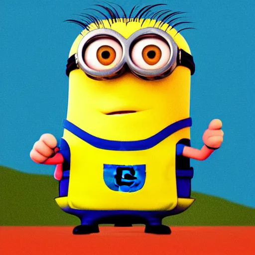 Image similar to Minion giving a thumbs up, photorealistic, hyper detailed, 8k, happy, excited, joy, crazy. Bright colors.