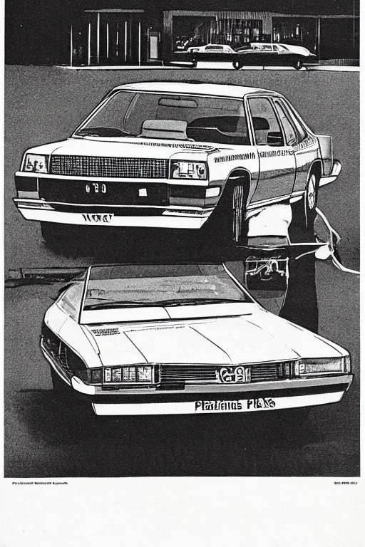 Prompt: car avertissement from the 7 0 s, print in newspaper, halftone effect, big price, on sales