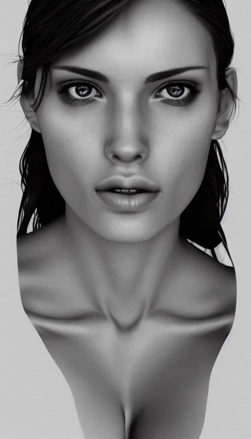 Image similar to up close portrait of a beautiful woman in black and white, photorealistic, upper body, art by diego fazio and diegoKoi and artgerm, concept art, hyper sharp focus, 8k highly detailed