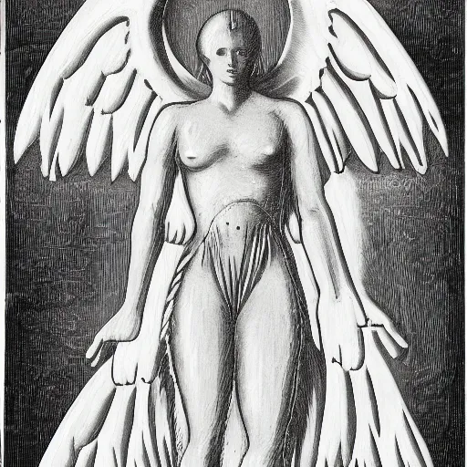 Prompt: nasa documents of the design of an angel