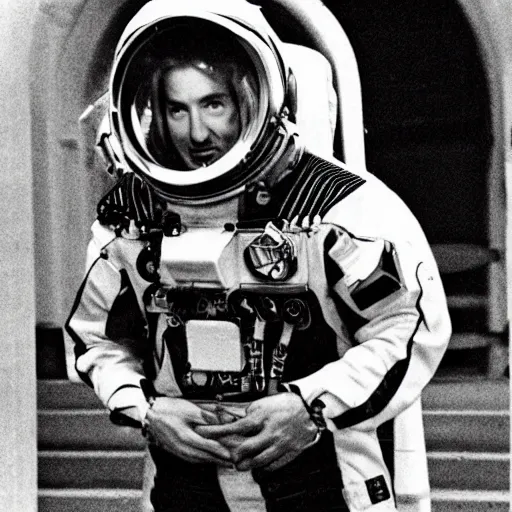 Prompt: Alan Rickman as a Cosmonaut from the Year 2300