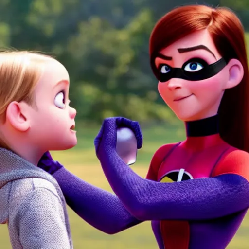 Image similar to violet parr telling dash parr to be quiet in the incredibles 2 movie