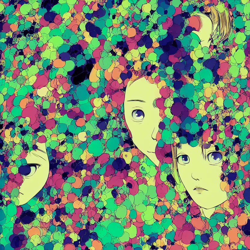 Image similar to a portrait of a girl by inio asano, beeple and james jean, hiroyuki takahashi color scheme