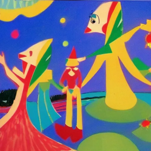 Prompt: its a small world concept art, mary blair