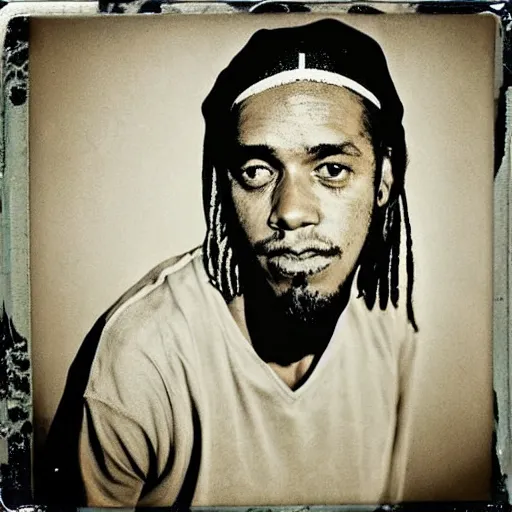 Image similar to polaroid picture, sepia, ronaldinho gaucho and homeless manu chao in a paraguayan prison, perfect face, symmetrical face, fine details, day setting, ethereal, trending on artstation