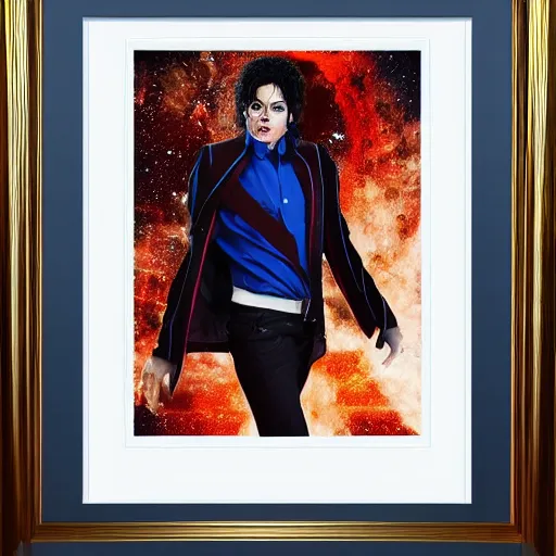 Image similar to a full body photograph of michael jackson as'doctor who ', time vortex in the background, detailed face, symmetrical face, extreme realism and detail, 8 k, completely framed, direct lighting, 3 5 mm photo, photorealistic, sharp focus