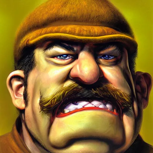 Image similar to Wario, artwork by Dave Dorman,