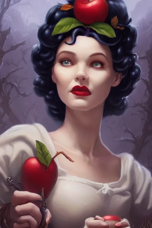 Prompt: beautiful hq matte painting portrait of massie williams as snow white, by peter mohrbacher greg rutowski