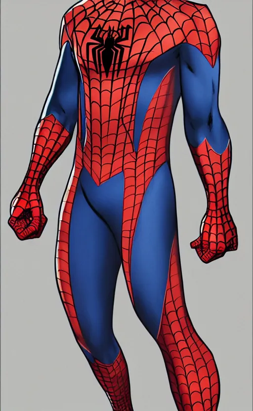 Prompt: redesigned spiderman suit, j.c. leyendecker, Valentina Remenar, ++++++ upscaled