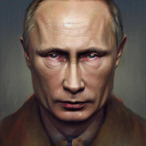 Prompt: vladimir putin, is bloodsucker from stalker, horror, macabre by donato giancola and greg rutkowski and wayne barlow and zdzisław beksinski, realistic face, digital art