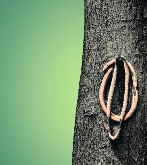 Prompt: a detailed illustration of a sad rubber tire hanging from a tree by a noose, somber introspective satire