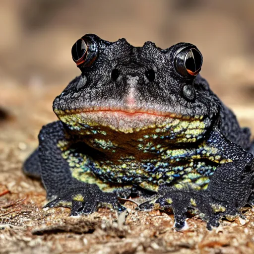 Prompt: photo of a long - haired fluffy angora frog toad with fur