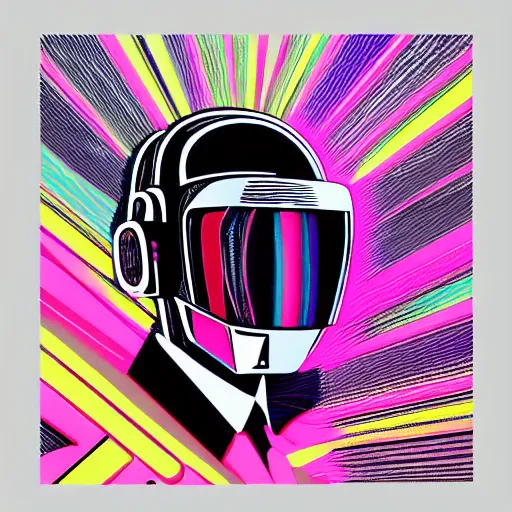 Prompt: Daft punk, vaporwave, intricate, highly detailed, smooth, sharp focus