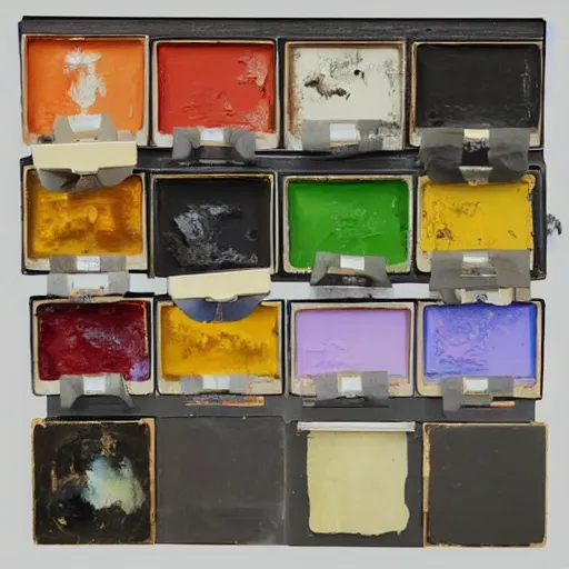 Image similar to old master oil painter paint palette