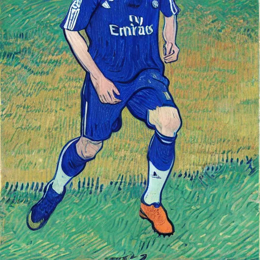 Image similar to benzema real madrid by van gogh