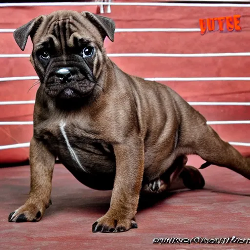 Image similar to brindle bullmastiff puppy boxing