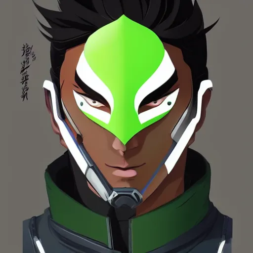 Prompt: a portrait of genji overwatch, clean cel shaded vector art. shutterstock. behance hd by lois van baarle, artgerm, helen huang, by makoto shinkai and ilya kuvshinov, rossdraws, illustration,