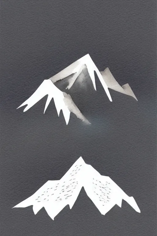 Prompt: minimalist watercolor art of the alps, illustration, vector art