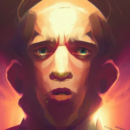 Image similar to a portrait of H.P. Lovecraft playing the part of Cthulhu, ambient lighting, 4k, anime key visual, lois van baarle, ilya kuvshinov, rossdraws, artstation