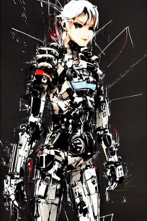 Image similar to streetwear fashion robot character design by yoji shinkawa