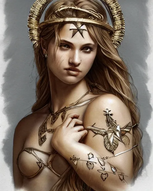 A F R O D İ T • Ecem hanıma yeni dövmesi bol şans getirsin✨ •Aphrodite  tattoo design• . . | Instagram