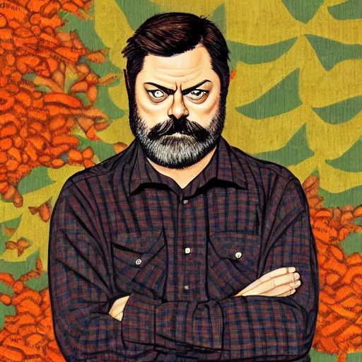 Image similar to Nick Offerman by Jeffrey Smith and Erin Hanson and Chad Knight
