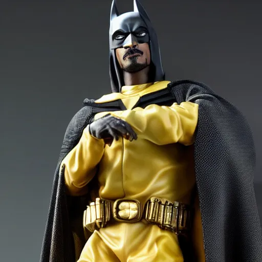 Image similar to statue of snoop dog as batman by hot toys