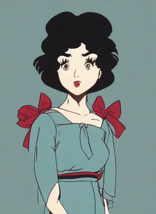 Prompt: Twin Peaks Audrey Horne character designed by Rumiko Takahashi