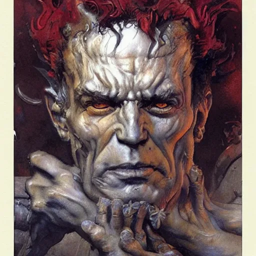 Prompt: Roguish Picaro Dsurion stands at the gates of Hades Hand Crafted By Rodin. Painting by greg rutkowski Donato Giancola Jeff Simpson norman rockwell stamp watercolor