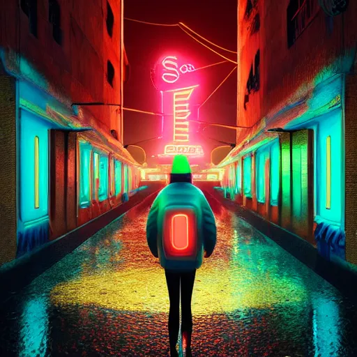 Prompt: improbable neon, electric, character art made out of rain, trending on artstation, epic composition, emotional, beautiful, rendered in octane, unreal engine, depth of field, ray tracing, highly detailed, realistic