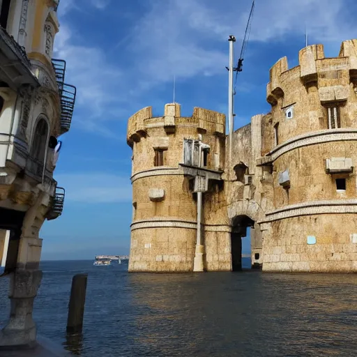 Image similar to cyberpunk torre del oro