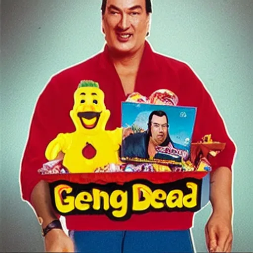 Image similar to Steven Seagal as a happy meal toy