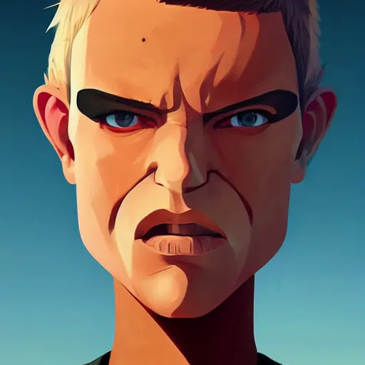 Image similar to face icon stylized minimalist mad max, loftis, cory behance hd by jesper ejsing, by rhads, makoto shinkai and lois van baarle, ilya kuvshinov, rossdraws global illumination