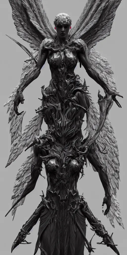 Image similar to hyper detailed ultra sharp of a beautiful azazello is one of the demonic and mystical characters in the work, a negative character in biblical stories, a fallen angel who opposed the will of god. trending on artstation, 8 k