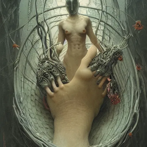 Image similar to A basket of toe-monsters, intricate, highly detailed, fullbody, artstation, dark fantasy, horror, Hollywood, concept art, smooth, sharp focus, illustration, art by greg rutkowski and orientalism and bouguereau and Zdzislaw Beksinski, good clear quality, lighting, biology, symmetrical artwork, perfect face, 135 mm, cinematic, hyper realism, high detail, octane render, 8k, chrome accents