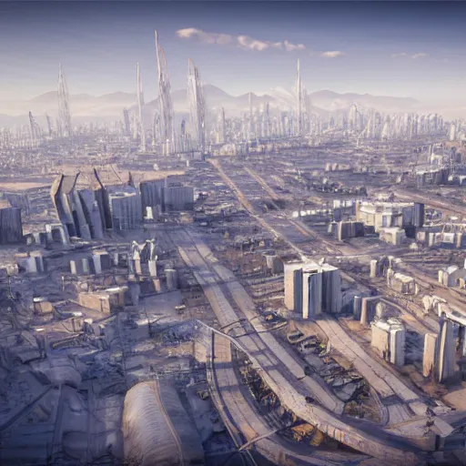 Image similar to norilsk orbit city cityscape, environmental concept art, rendered in unreal engine, cyberpunk