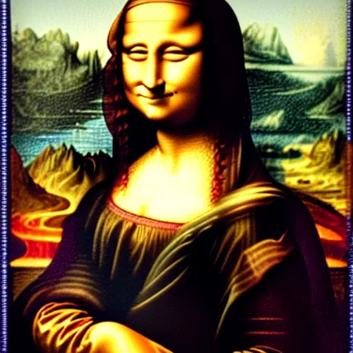 Prompt: mona lisa with a dog face, highly detailed
