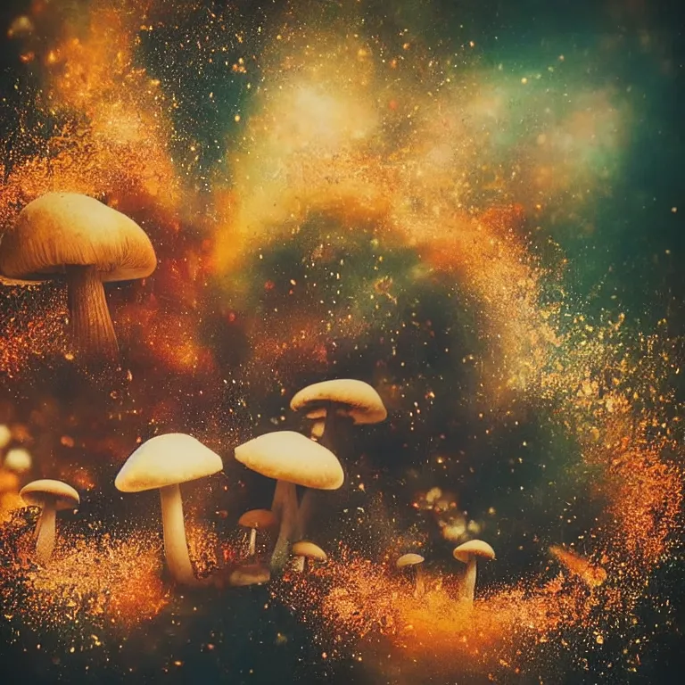 Image similar to double exposure of dally life, symbols of live, explosion, love is the most relevant theme, love is infinity, love is begin of all, 8 k resolution, artistic mode, artistic, trending on instagram, long exposure, love art, serious, fantasy and dreams vibes, mushrooms style and macro style