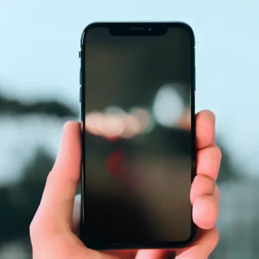 Prompt: a photo of a finger being bitten by an iPhone screen. Cinematic 8K