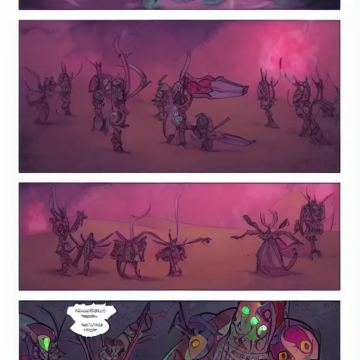 Prompt: a page from Kill Six Billion Demons webcomic by Abaddon